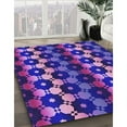 thumbnail image 3 of Ahgly Company Machine Washable Indoor Round Transitional Jasmine Purple Area Rugs, 3' Round, 3 of 7