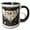 Black/White, variant on 3drose, Song Angel Initial Letter E, 11oz Two-tone Yellow Mug