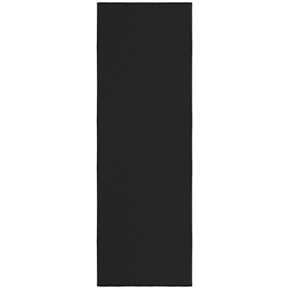 Sweet Home Stores Non-Slip Rubberback Solid 2x5 Runner Rug, 20" x 59", Black