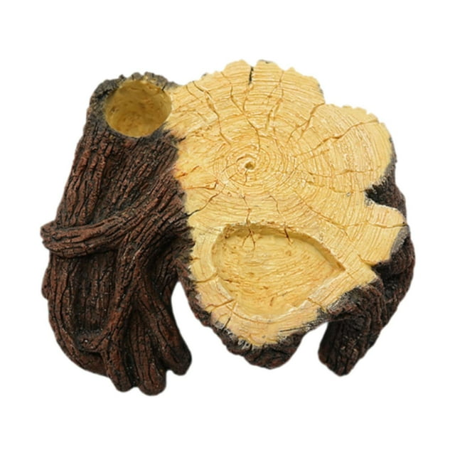 Decoración de pecera de acuario, cueva escondite de reptiles, decoración de paisajismo, decoración de acuario de resina, área de para Geckos 24cmx22cmx10cm