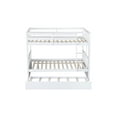 thumbnail image 6 of Full Over Full Bunk Bed w/ Trundle, White Rubber Wood, Ladder &amp; Guardrails, Converts to 2 Beds, Bedroom Furniture, American Design, Space-Saving, 6 of 22