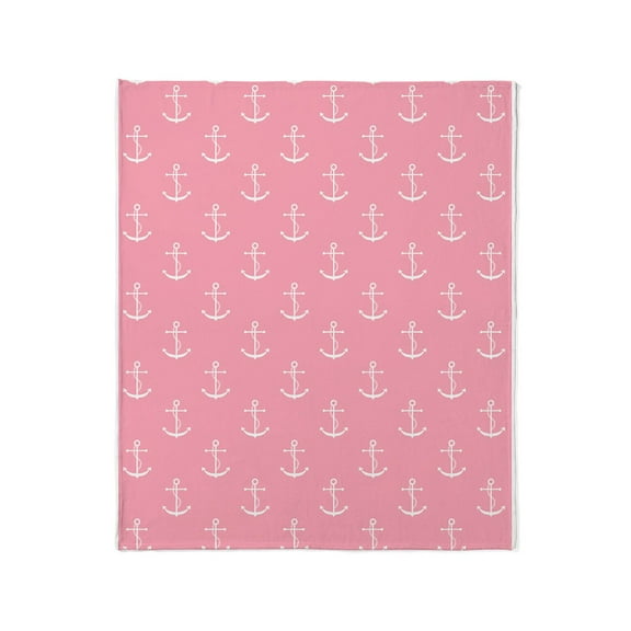 CafePress - Pink Anchors Throw Blanket - Soft Fleece Throw Blanket, 50"x60" for All Ages