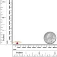 thumbnail image 4 of Gem Stone King 10K Yellow Gold Red Ruby and White Lab Grown Diamond Engagement Ring for Women (0.29 Cttw, Round 3.5MM, Gemstone July Birthstone, Size 5), 4 of 5