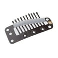 thumbnail image 3 of Xuanheng 20x Metal Clips for Hair Extensions Attachable Toupee Hairpiece , Dark Brown, 3 of 8