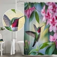 thumbnail image 4 of Polyester Fabric Spring Birds Shower Curtain, Botanical Flowers Leaves Nature Scenery Waterproof Bathtub Curtain Bathroom Decor Set with Hooks 36 x 72 Inches, 4 of 6