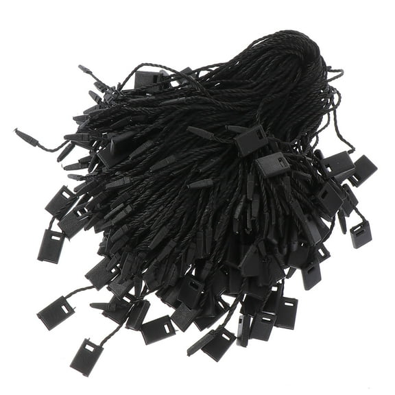 CIMAXIC 1000Pcs Black Hanger Ropes for Price Tag Fasteners with Practical Secure Lock Design
