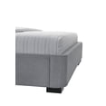 thumbnail image 4 of Manchester King-Size Tufted Wing Upholstered Platform Contemporary Bed in Grey Fabric, 4 of 11
