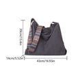 thumbnail image 4 of Bolso Mensajero Hobo Monedero Pana Gran Capacidad Con Bolsillos Correa Ajustable Casual para Mujer, 4 of 8