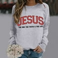 thumbnail image 4 of Women's Sweatshirts 2025 Jesus Sweatshirt Christian Sweatshirts Casual Pullover Tops Sweatshirt for Women, 4 of 6