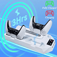 thumbnail image 4 of PS5 Stand with Cooling Fan, PS5 Cooling Station with Dual Controller Charging Station for PS5 - 3 Levels Adjustable Fan/3 USB Hubs, Black, 4 of 11