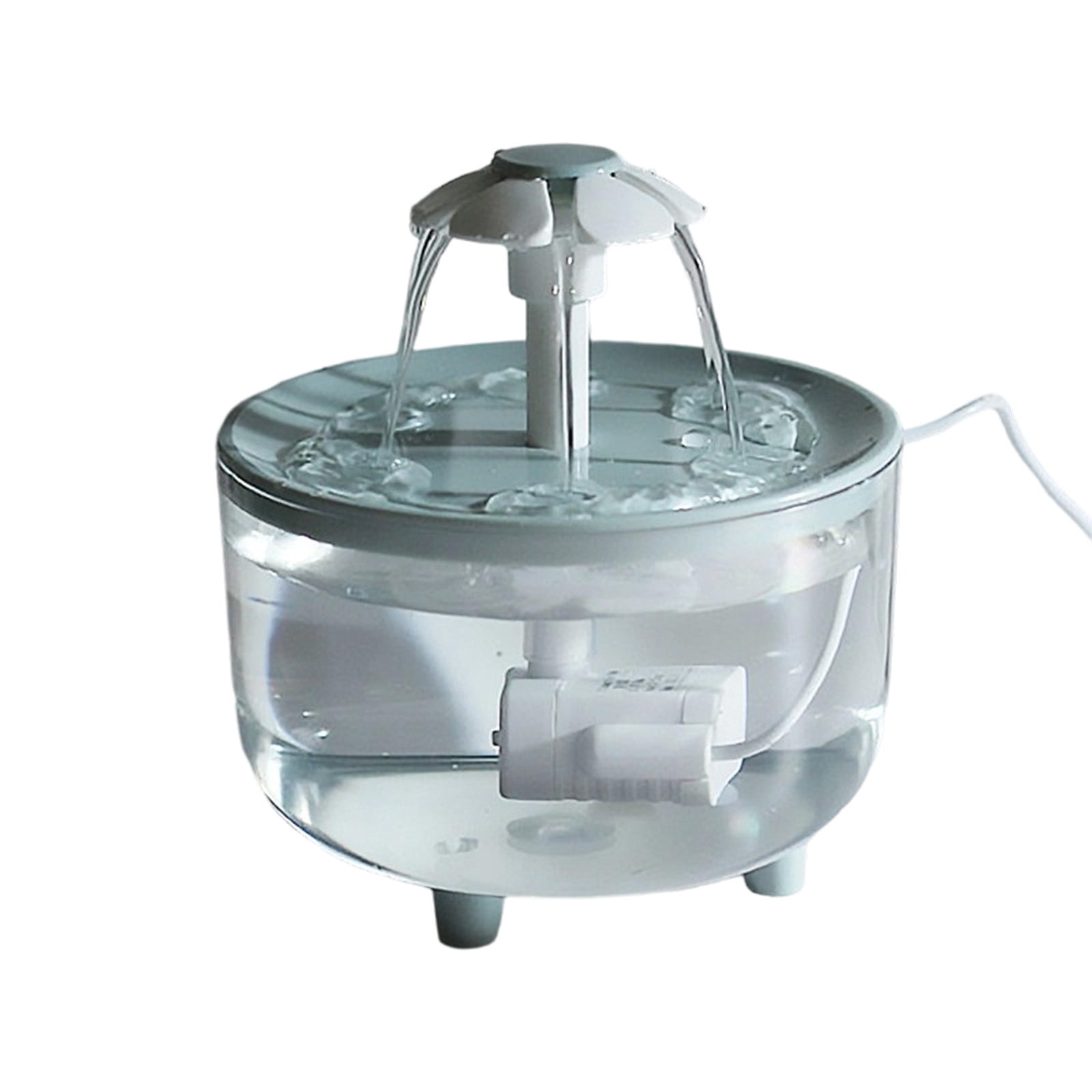 AURIGATE Pet Water Dispenser Fountain, Automatic Circulation Filter Cat Water Feeder, Intelligent Flowing USB Water Fountain for Pets, Green Drinking Bowl