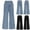 Black, variant on Womens High Waist Wide Leg Jeans Denim Fabric Two Style Design Relaxed Silhouette for Casual Gatherings Blue XL