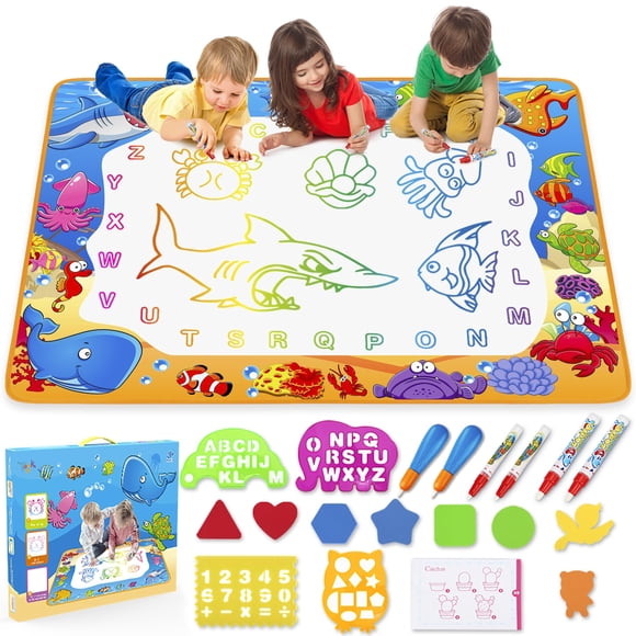 Tapete con forma de garabato con forma de garabato para niños de 2 a 7 años
