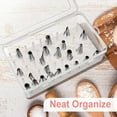 thumbnail image 3 of Piping Tips Storage Box with Fixed Pins, 42 Pegs Piping Tip Set Organizer Case, Cake Decorating Kit Storage Organizer, Uprighting Piping Tip Storages, Easy to Clean with Water (Clear), 3 of 8