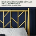 thumbnail image 4 of Amolife Queen Size Modern Metal Platform Bed Frame, Vintage Style, Gold, 4 of 7