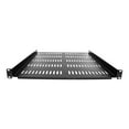 thumbnail image 2 of StarTech.com 1U Vented Server Rack Cabinet Shelf, 20in Deep Fixed Cantilever Tray, Rackmount Shelf for 19" AV/Data/Network Equipment Enclosure w/ Cage Nuts & Screws, 55lbs Weight Capacity - 1U Network Rack Shelf - Rack shelf - black - 1U - 19", 2 of 5