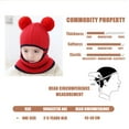 thumbnail image 3 of Baby Boys Winter Knitted Hat Earflap Hood Scarves Cute Baby Lined Hat Thick Scarf for Kids Baby Girls, 3 of 7