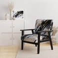 thumbnail image 2 of Designart "Colorful Fluid Marble" Upholstered Modern & Contemporary Accent Chair and Cubism Arm Chair - Multiple Color & Pattern, 2 of 7