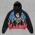 thumbnail image 2 of KHONTS Men's Baggy Graphic Printed Hoodies Lined Trendy Hop Hoodies Streetwear Sports Outdoor Pop Hooded Sweatshirts with Pocket Z09-Black XXXXXL, 2 of 3