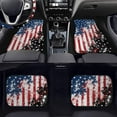 thumbnail image 3 of Pzuqiu US Flag Print Automotive Floor Mats Easy Installation All Weather Vehicle Steering Wheel Protector Car Mats Set Dust Proof Car Interior Accessories Fashion for SUV, Vans,Sedan,Truck 5 Pcs, 3 of 6