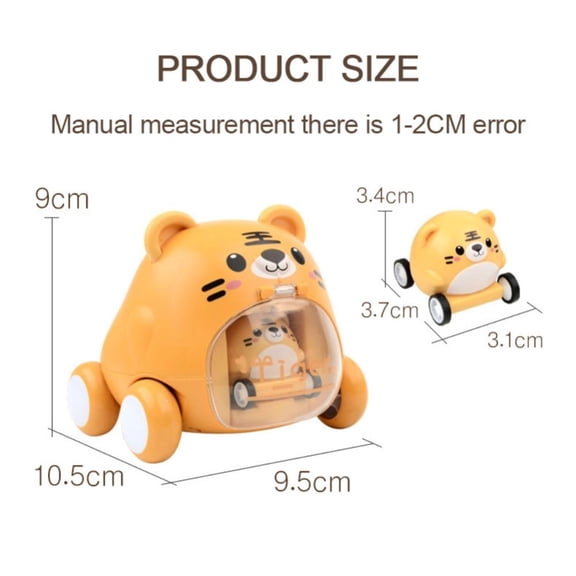 Godderr Children Baby Toys Catapult Car Pet Car Pressing Inertia Education For 1-3 Y Originality Toy Car