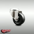 thumbnail image 2 of 3.5 Inch 316SS Hard Rubber Wheel Swivel Bolt Hole Caster Service Caster Brand, 2 of 2