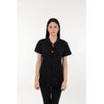 thumbnail image 6 of Post Mastectomy Band collar shirt with Drain pockets Camisole for Drain Management Systems Size: Large, Color: Black, 6 of 6