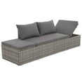thumbnail image 3 of vidaXL Patio Bed, Outdoor Lounge Bed, Adjustable Sides, Weather-Resistant, Poly Rattan Frame, 3 of 5