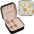 thumbnail image 2 of Coolnut Style Lemon Jewelry Box for Women Girls,PU Leather Travel Jewelry Organizer Portable Jewelry Storage Holder for Earrings Rings Necklaces Bracelets Women Gifts, 2 of 7