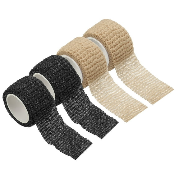 Uxcell Chair Leg Floor Protectors, 4 Roll Wrapping Tape Self Adhesive Bed Frame Leg Covers Strip for Hardwood Floors, 260 ft, Skin,Black