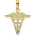 thumbnail image 3 of Solid 10k Yellow Gold Caduceus Pendant - 24mm, 3 of 6
