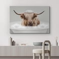 thumbnail image 2 of Wall26 Canvas Print Wall Art Funny Bathroom Decor Shetland Cow Nature Wilderness Photography Realism Modern Art Decora Multicolor Rustic Unframed Artwork for Bedroom - 16"x24", 2 of 5