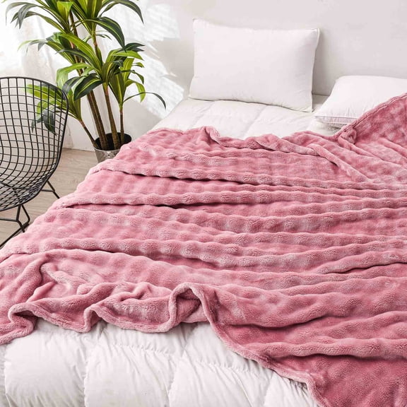 AYktou 39×28 Inch Throw Blanket, Super Soft Warm Fleece Blanket Solid Colour Jacquard Bed Sheet, Air-Conditioned Room Cover Blanket Flannel Sofa Nap Blanket for Bedroom Living Room Office