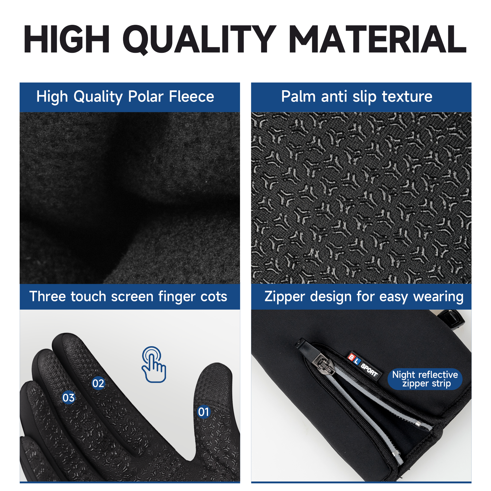 Foricom Shield Winter Touchscreen Gloves Black photo 3