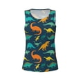 thumbnail image 2 of Rocae Colorful Dinosaur for Women's Workout Tank Top Lightweight Sleeveless Fit Tops- Moisture-Wicking, BreathableX-Large, 2 of 9