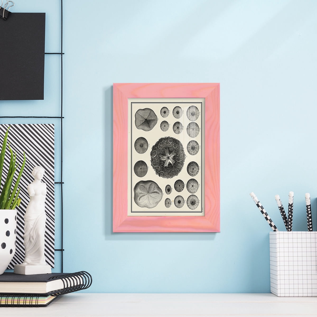 Aegean Collection I -Framed Print w/glass-Sunset Pink