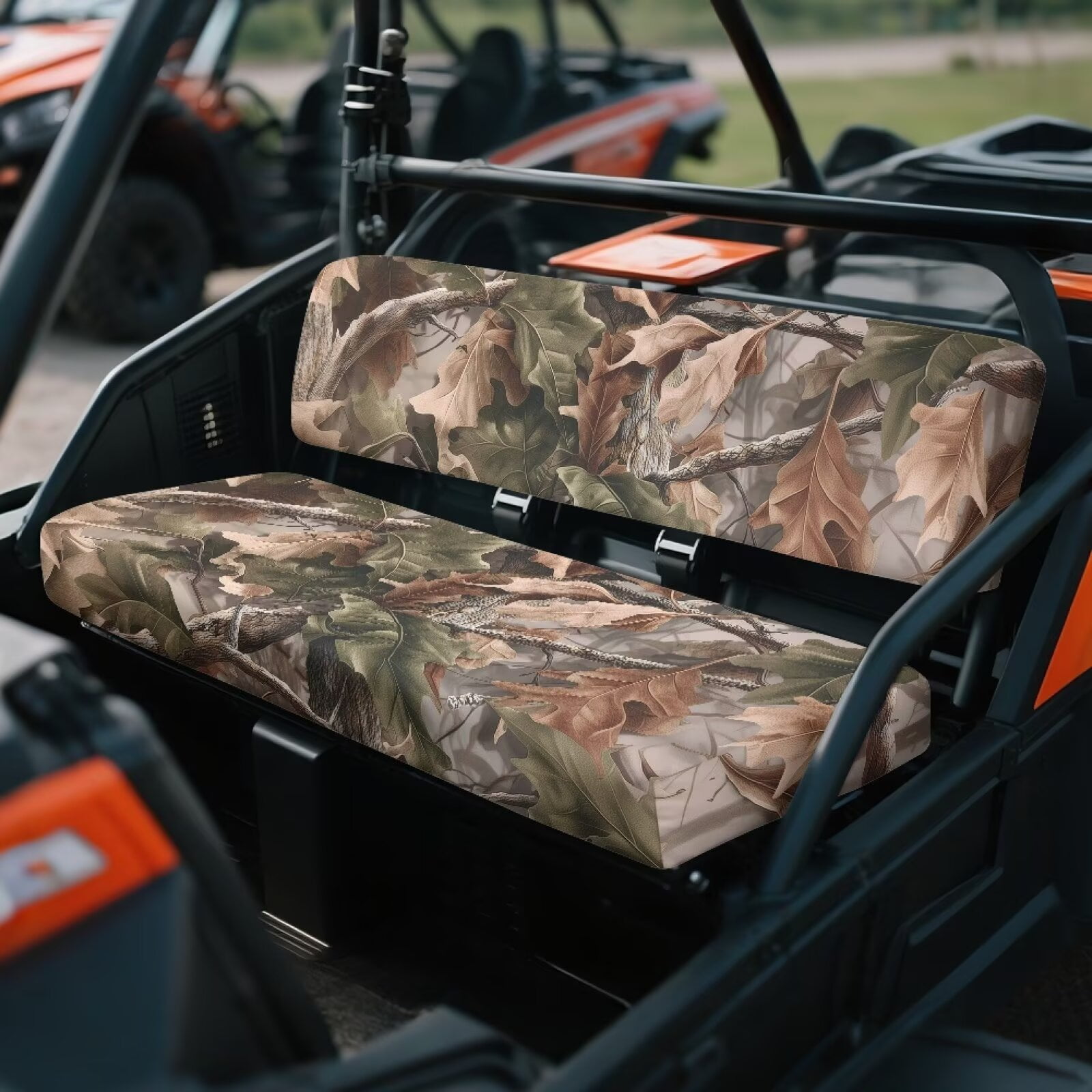 Uorisanigo UTV Seat Cover Non-Slip Camo Hunting Forest Mule Seat Cover Covers Universal UTV Bench Seats Covers Accessories Fit for Kawasaki Mule 4010 4x4 Diesel 2009-2013