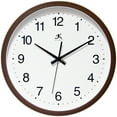 thumbnail image 1 of Infinity Instruments 14 inch Basic Simple Minimalist Round Non-Ticking Silent Battery Operated Easy to Read Clock for Office, Classroom, School, Walnut Finish, 1 of 4