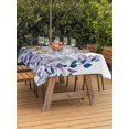 thumbnail image 3 of Outdoor Tablecloths with Umbrella Hole & Zipper, Blue Purple Leaves Tablecloth Rectangle 60x84 Inch, Summer Botanical Eucalyptus Leaves Waterproof Table Cloth, Patio/Pool/Picnic Table Covers, 3 of 8