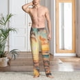 thumbnail image 2 of Mens Pajama Pants, Tropical Sunset Beach Scene Soft Sleep & Lounge Pants for Men, Cuteness Casual PJ Bottoms Pants with Pockets, 2 of 7