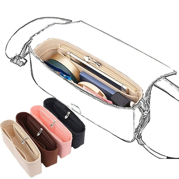 GASTROPOD Multi-Pocket Women Insert Bag Felt Fabric Purse Handbag Organizer Bag Liner Tote
