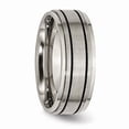 thumbnail image 4 of Titanium Enameled Flat 8mm Satin & Polished Band Size: 9; for Adults and Teens; for Women and Men, 4 of 6