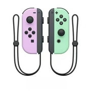 Switch Wireless Controllers with Hand Strap Replacement Wireless Gamepad Joy-con Dual Vibration (Purple&Green)
