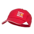 thumbnail image 2 of Tennis Game Set Match Embroidered Canvas Cap - Red White OSFM, 2 of 5