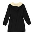 thumbnail image 6 of newwalpole Girl's Long Winter Warm Parka Sherpa Trimmed Collar Puffer Ski Jacket Coat Black for Size 4-5 Years, 6 of 9