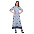 thumbnail image 1 of Moomaya Robe Kurta Imprimée Tenue d'Été Kurti pour Dames Tunique Longue Hauts pour Femmes, 1 of 5