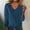 #Blue, variant on DPTALR Women's Solid Color V-neck Long Sleeve Knitted Pullover Sweater,Brown,Size XL