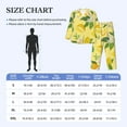 thumbnail image 6 of Bingfone Men'S Pajama Set 2 Piece Loungewear Pjs, Long Sleeve With Pajama Pants-Lemon (2), 6 of 9
