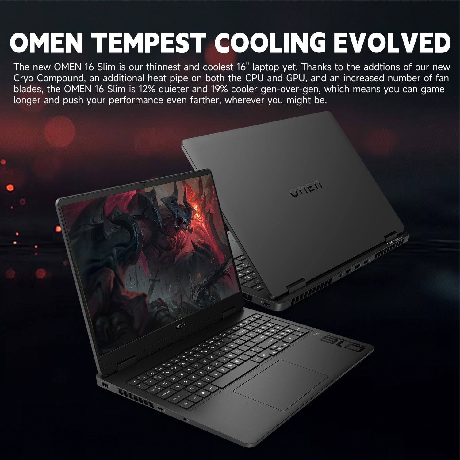 HP OMEN 16" FHD+ 144Hz RTX 5060 Gaming Laptop, Intel Ultra 9 285H, 16GB RAM, 512GB SSD, Black