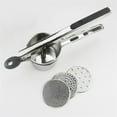 thumbnail image 2 of Stainless Steel Potato Masher Kitchen Press Tool With 3 Discs For Mashed Potato, 2 of 8